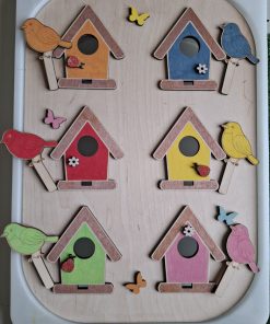 Grand insert nichoir et oiseaux