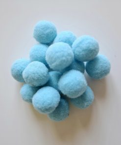 Lot 20 boules de coton bleu