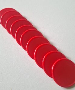 Lot 10 jetons rouge