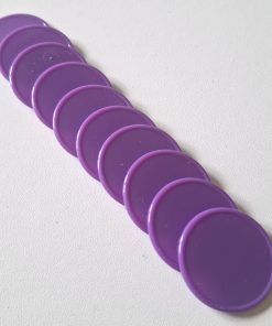 Lot 10 jetons mauve