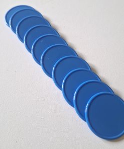 Lot 10 jetons bleu