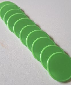 Lot 10 jetons vert claire