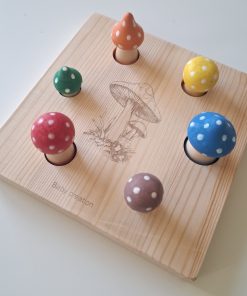 Jeu “Champignons” associer couleurs et tailles