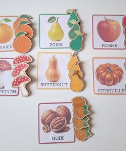 Jeu d’association: légumes et fruits d'automne