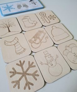 Cartes seules – Thème Hiver (compatible avec support  “Associe et découvre l’automne”)