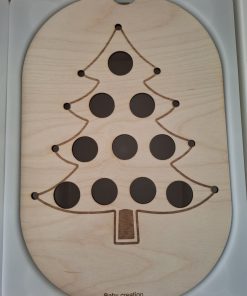 Sapin (boules de coton, boutons Fantacore & picots) 🎄