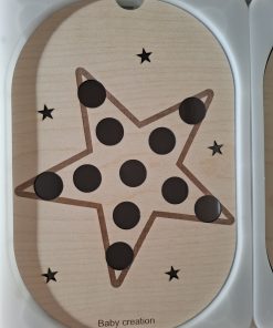 Étoile (boules de coton, boutons Fantacore & picots) ⭐