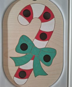 Sucre d’orge rouge et blanc (boules de coton & boutons Fantacore) 🍭