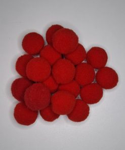 Los 20 boules de coton rouge