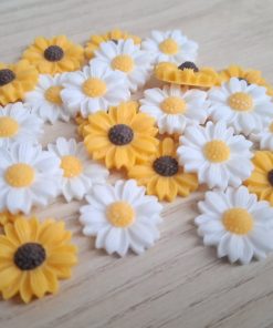 Lot 25 fleurs jaune et blanche