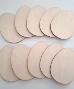 Lot de 10 oeufs en bois