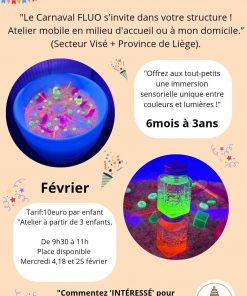 🌈 Atelier TERMINER Éveil & Couleurs : Spécial Carnaval Fluo!