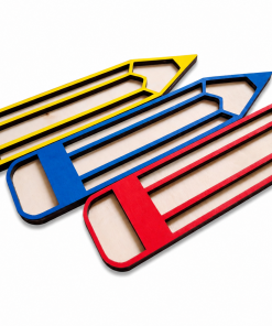 Lot de 3 Grands Crayons en Bois
