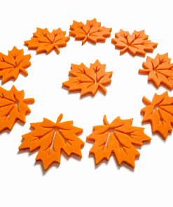 Lot de 10 Petites Feuilles d'Automne Orange