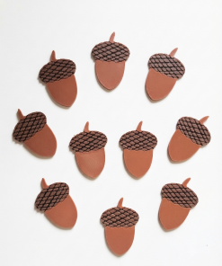 Lot de 10 Jetons Glands d'Automne
