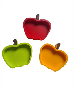 Trio de Plateaux Pommes – Vert, Jaune & Rouge