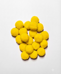 Los 20 boules de coton jaune