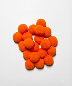 Los 20 boules de coton orange