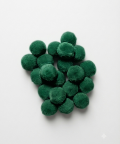 Los 20 boules de coton verte